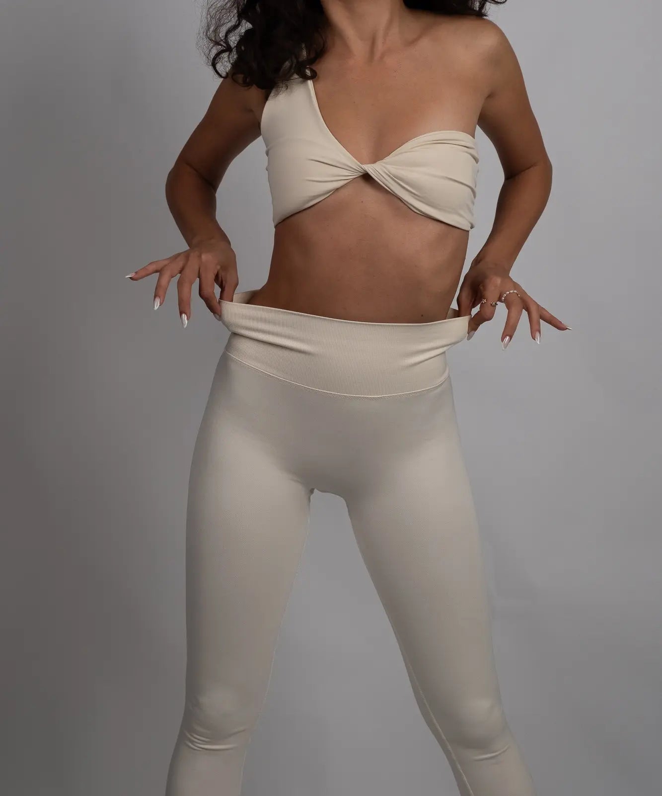 Krem Rengi Kadın Spor Tayt | Umyfit